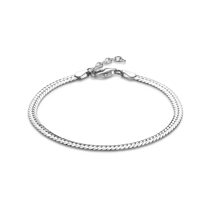 Zilveren gourmet armband 925 gerhodineerd – Zilveren Dames Armbanden