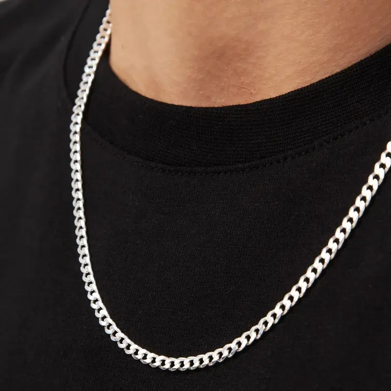 Zilveren gourmet heren ketting 5 mm BLMN026