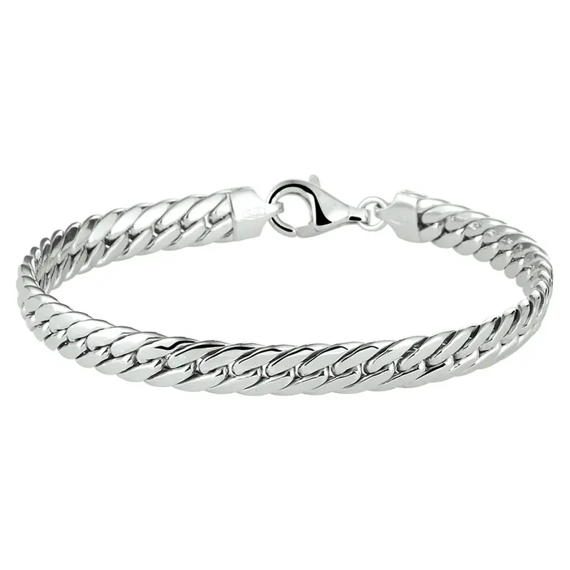Zilveren gourmette armband – gerhodineerd 925