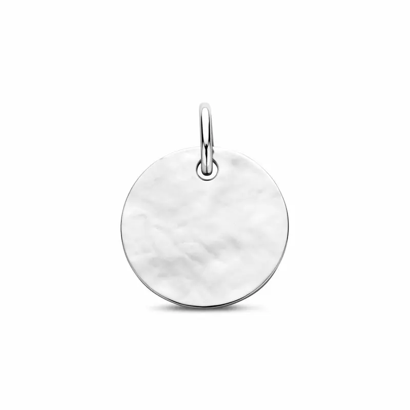 Zilveren graveerhanger 925 gerhodineerd – 12 mm