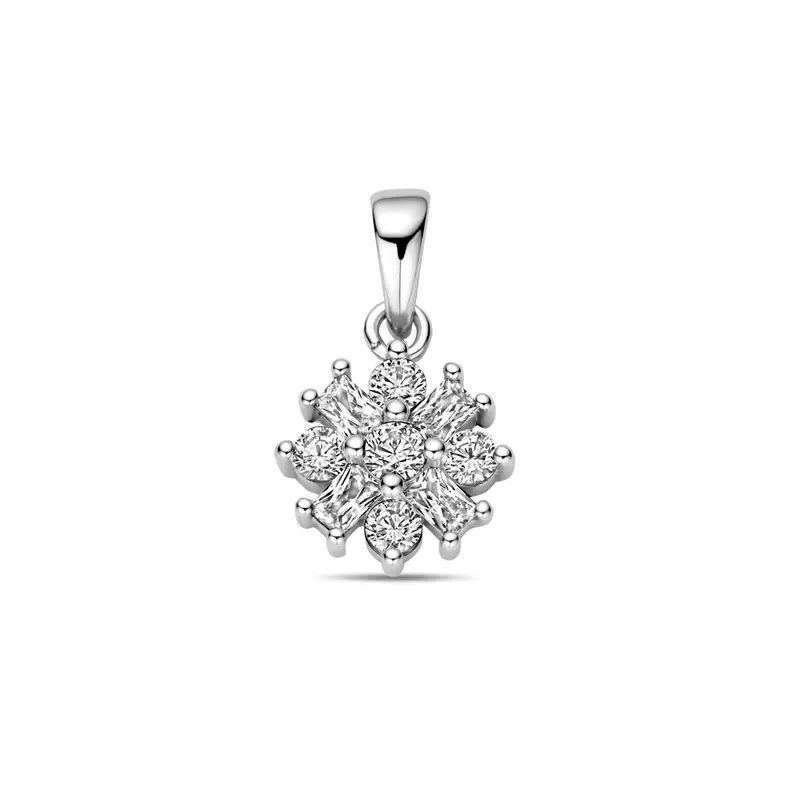 Zilveren hanger met zirkonia – gerhodineerd 925 zilver