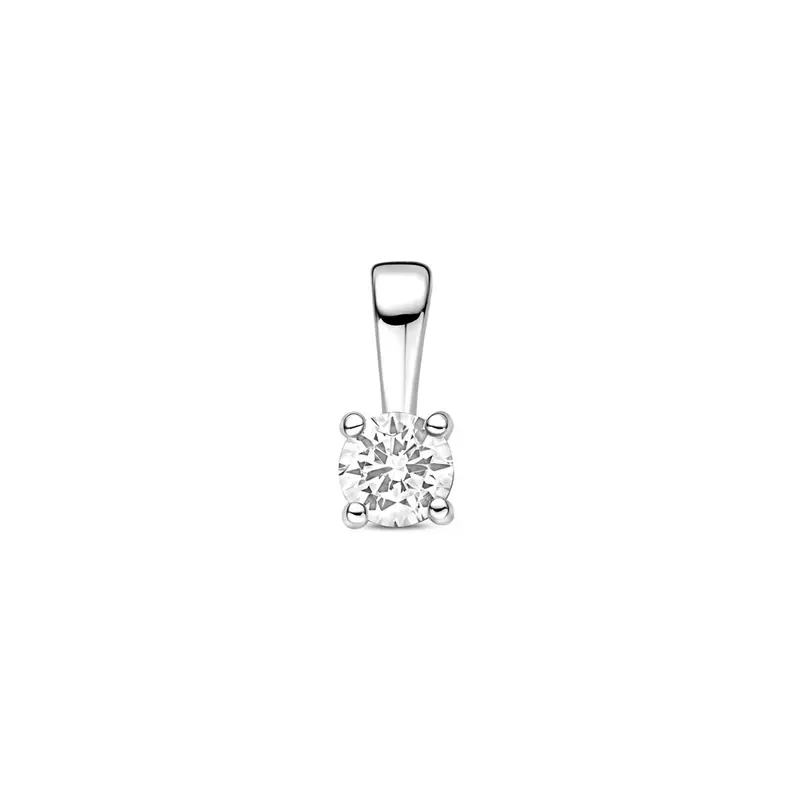Zilveren hanger met zirkonia – Gerhodineerd dames sieraad