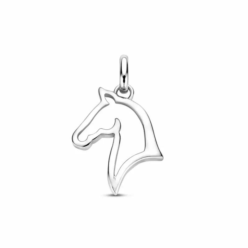 Zilveren hanger paard – gerhodineerd 925 zilver 20 mm