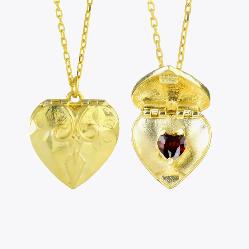 Zilveren hart ketting hanger