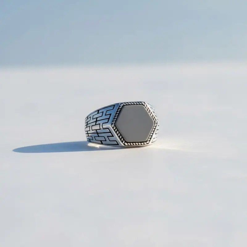 Zilveren Heren Ring Met Onyx