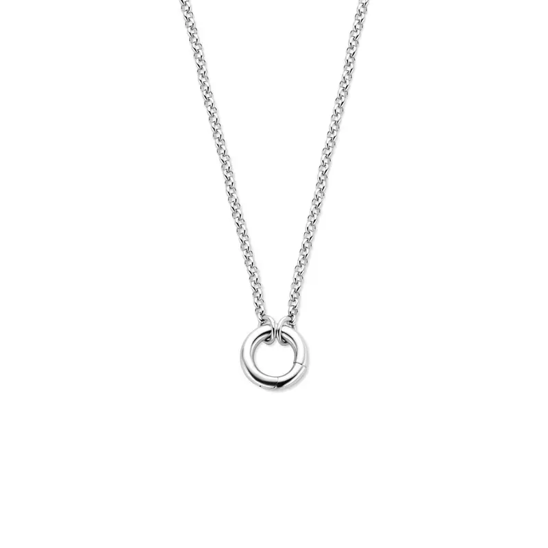 Zilveren jasseron collier met connector – gerhodineerd 925 zilver