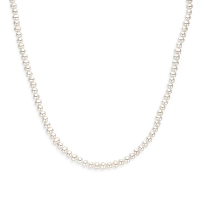 Zilveren ketting met parel – gerhodineerd 925 zilver