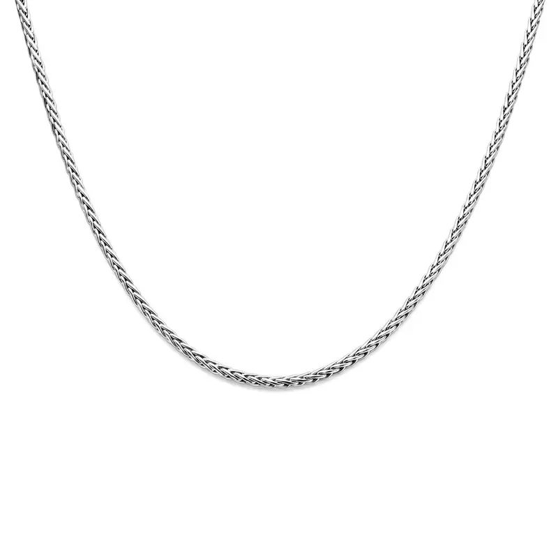 Zilveren ketting vossestaart – gerhodineerd