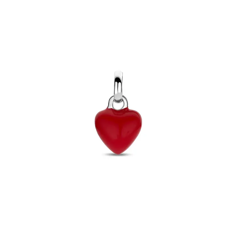 Zilveren kinder hanger hartje gerhodineerd 8x6mm