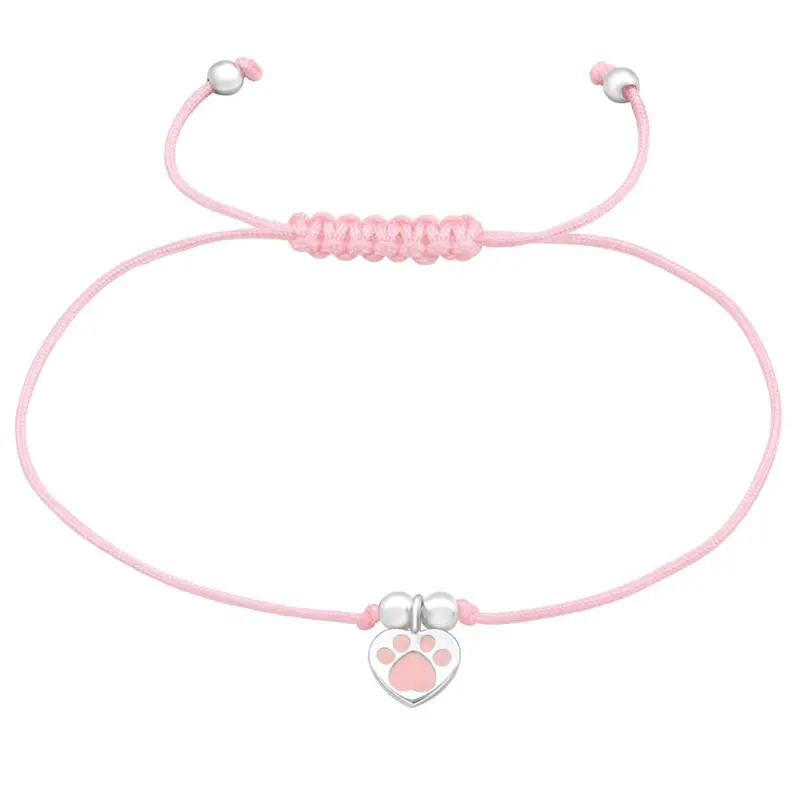 Zilveren kinderarmband - Pootafdruk