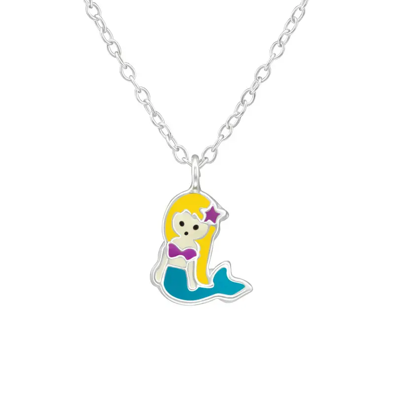 Zilveren kinderketting - Zeemeermin