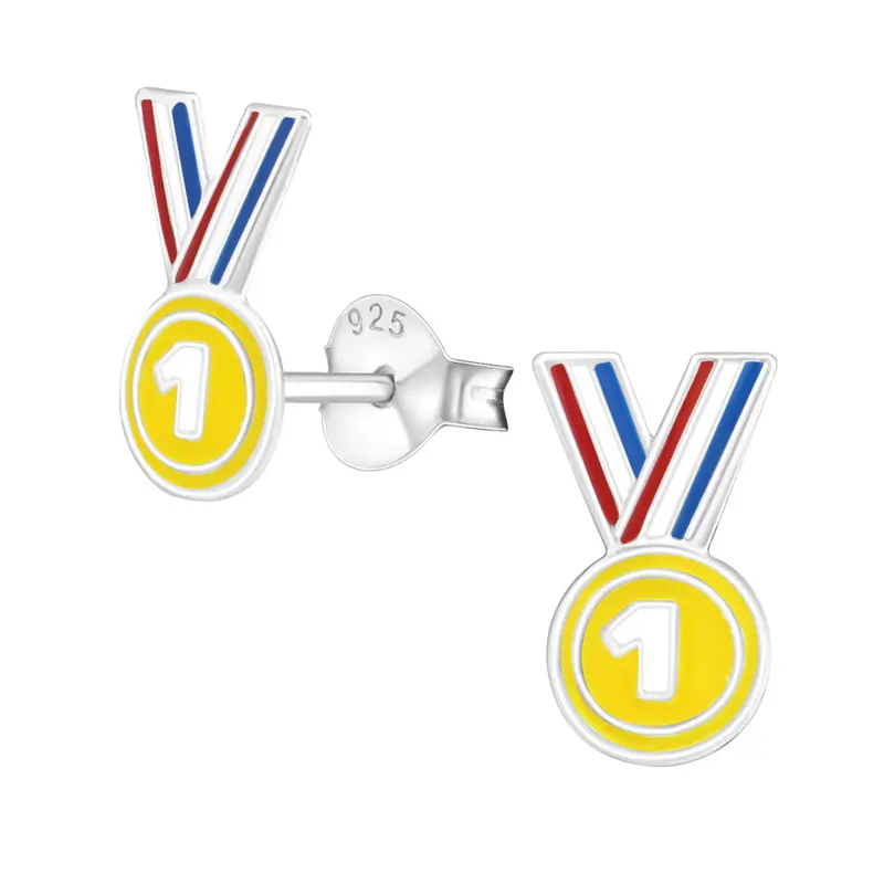 Zilveren kinderoorbellen - Medaille