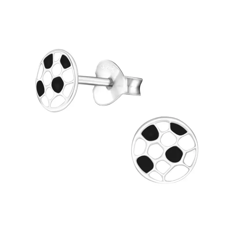 Zilveren kinderoorbellen - Voetballen
