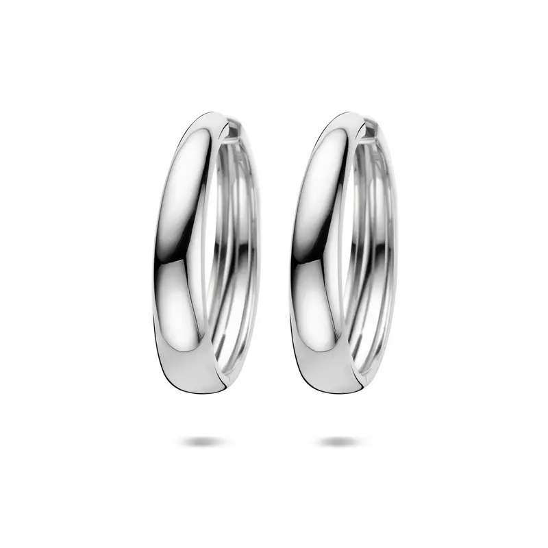 Zilveren klapoorringen dames – 40 x 8 mm