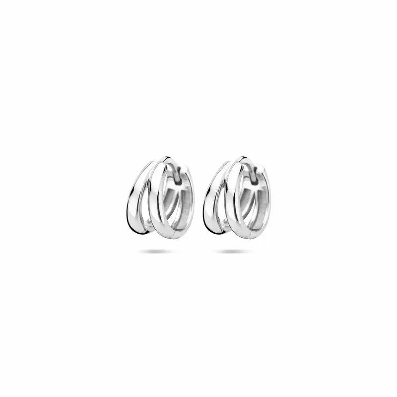 Zilveren klapoorringen – gerhodineerd 925 zilver, 10 x 6 mm