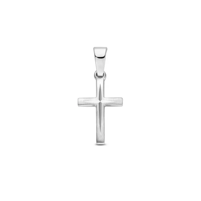 Zilveren kruis hanger – gerhodineerd 925 zilver