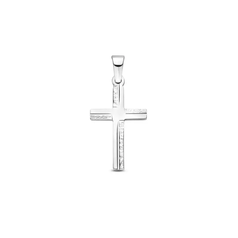 Zilveren kruis hanger – gerhodineerd 925 zilver