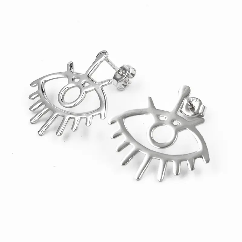 Zilveren oorbellen oog BLAR057