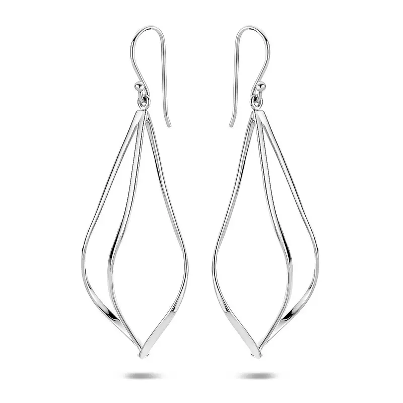 Zilveren oorhangers – gerhodineerd 925 zilver