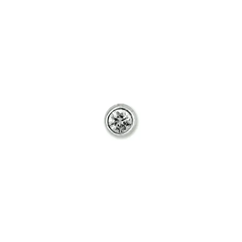 Zilveren Piercing met Zirkonia