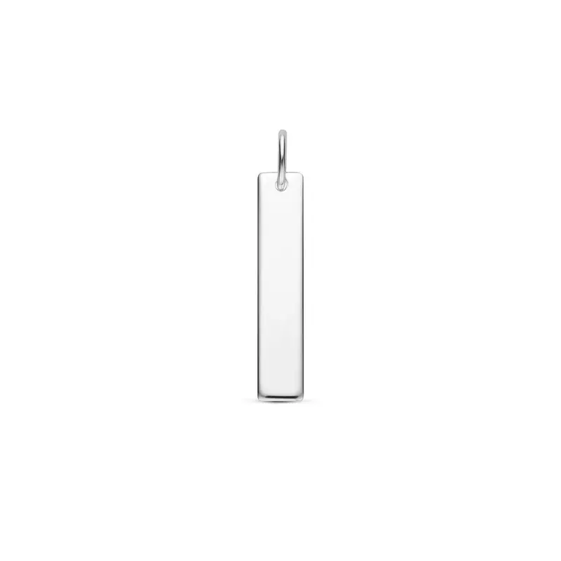 Zilveren rechthoekige hanger – 925 zilver met modern minimalisme