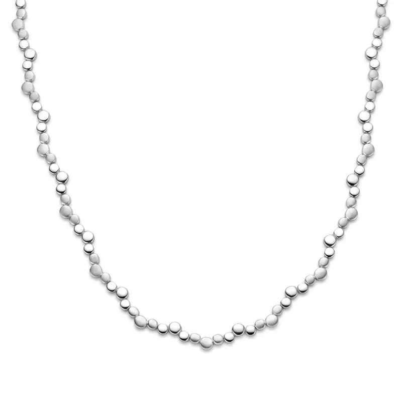 Zilveren schakel collier – gerhodineerd 925 zilver