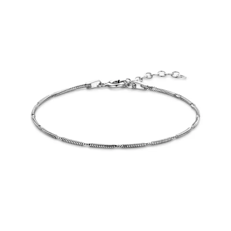 Zilveren slangenarmband gerhodineerd 1,5mm 16 + 3 cm