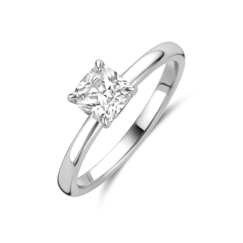 Zilveren solitaire ring met briljant geslepen zirkonia – 5,5 mm