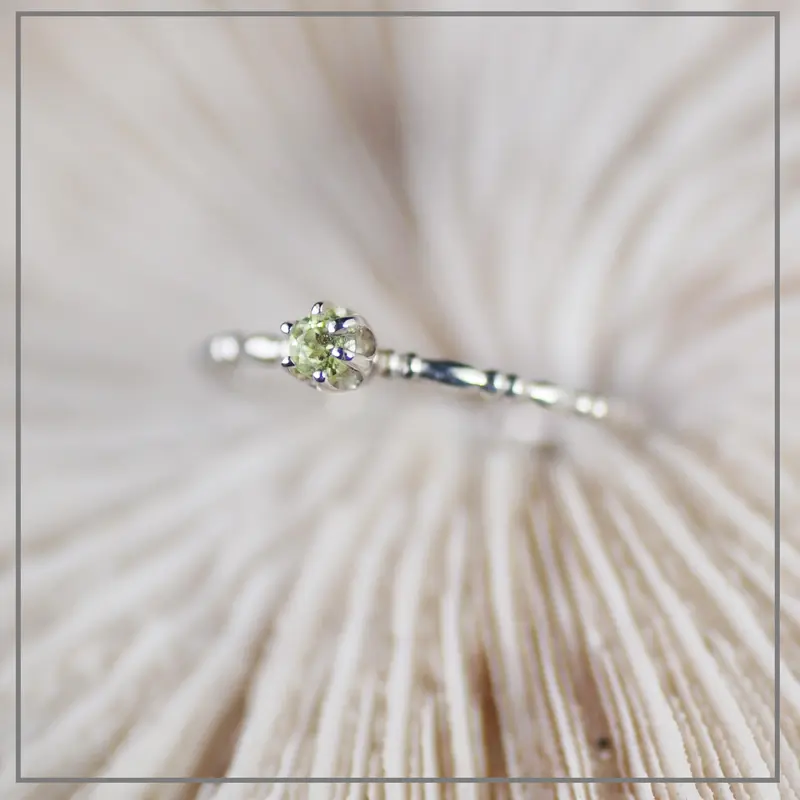 Zilveren Vintage ring Geboortesteen