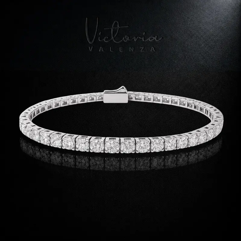 Zilverkleurige RVS Tennisarmband met 4 mm Zirkonia Stenen