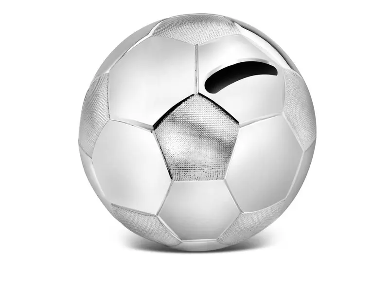 Zilverstad Spaarpot Voetbal Verzilverd