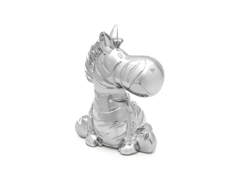 Zilverstad Spaarpot Zebra Verzilverd