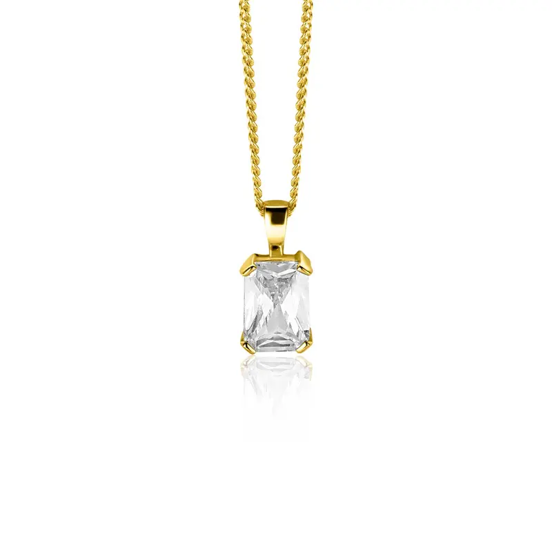 ZINZI 14K Gouden Hanger met Witte Zirkonia ZGH509