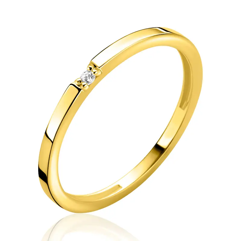ZINZI 14K Gouden Ring met Witte Zirkonia ZGR561
