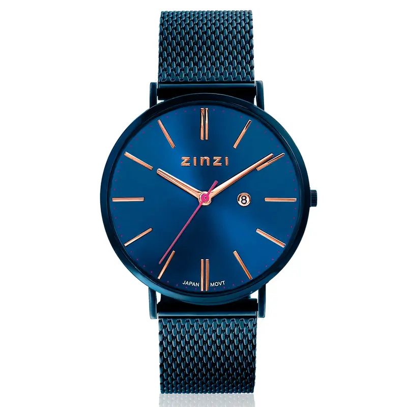 Zinzi Blauw Horloge Staal Ziw414 M