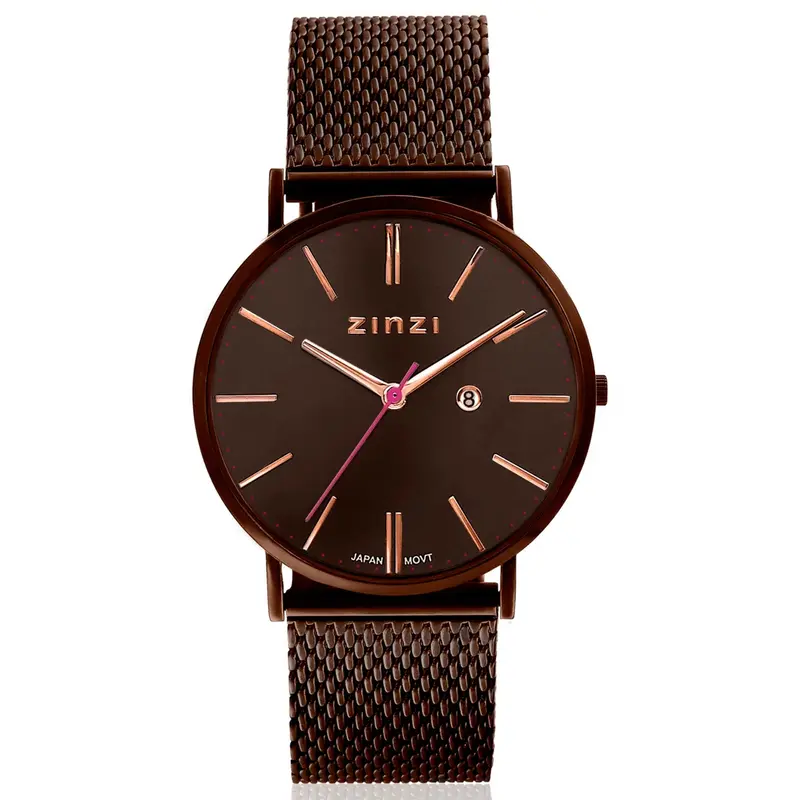 Zinzi Bruin Horloge Staal Ziw415 M