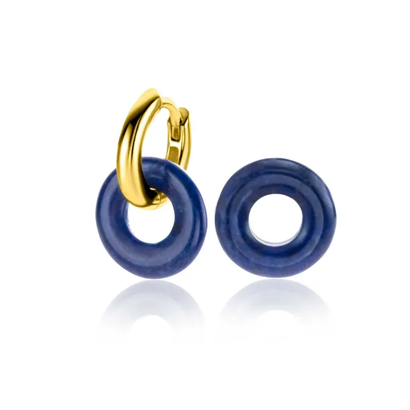 ZINZI Edelsteen Oorbedels met Blauwe Lapis Lazuli ZICH2274L