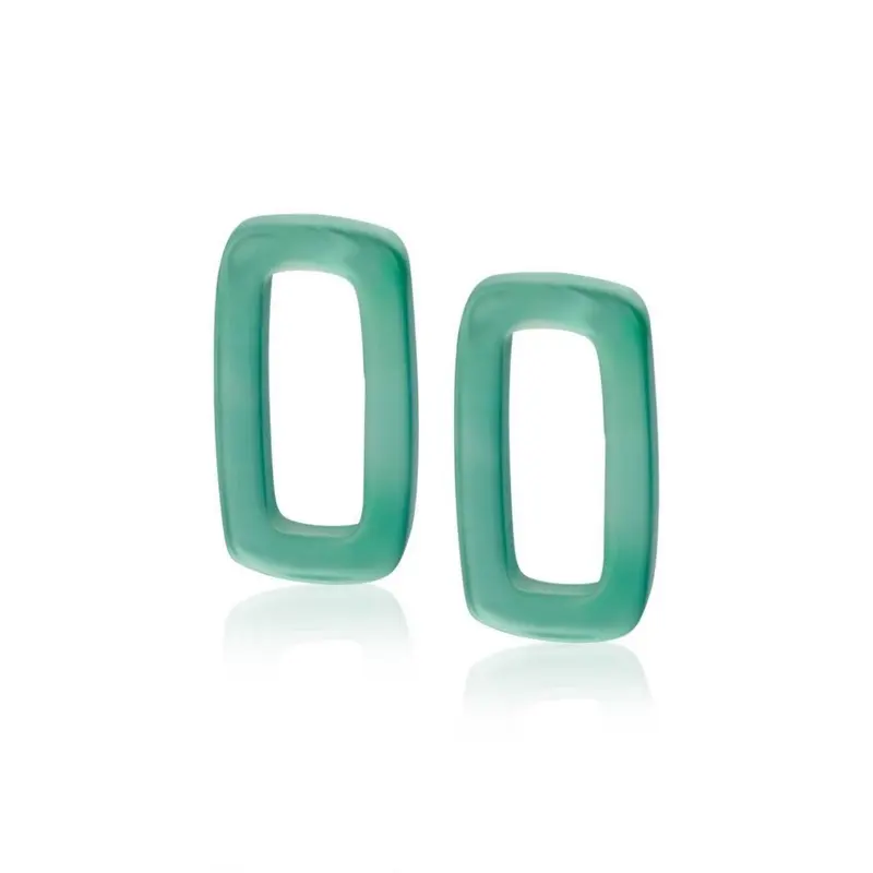 ZINZI Edelsteen Oorbedels met Groene Agaat ZICH2226