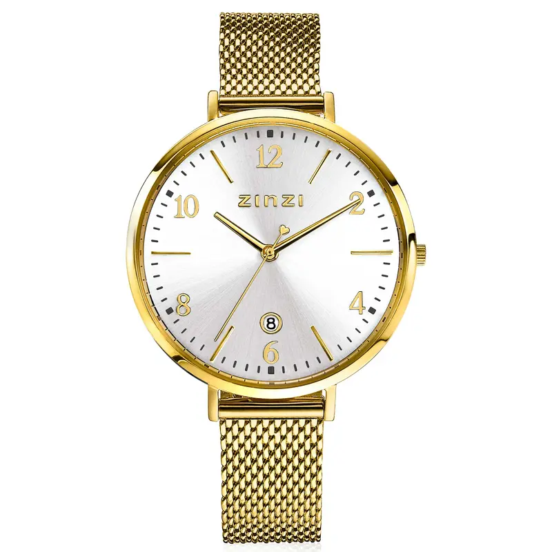 Zinzi Geelgoudkleurig Horloge Gold Plated Ziw1433