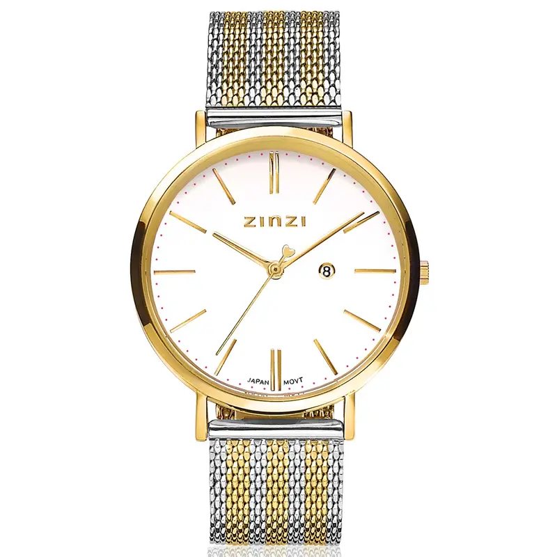 Zinzi Geelgoudkleurig Horloge Gold Plated Ziw407 Mb