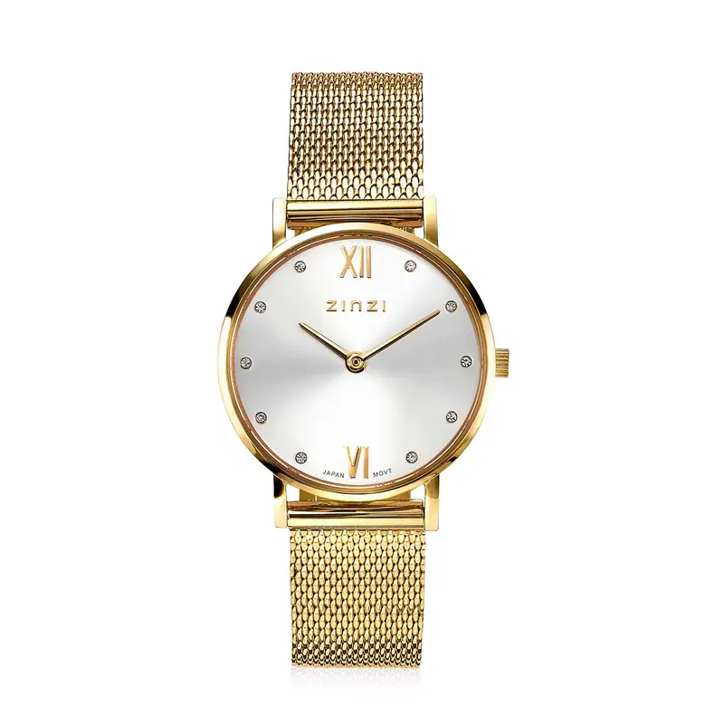 Zinzi Geelgoudkleurig Horloge Gold Plated Ziw633 M