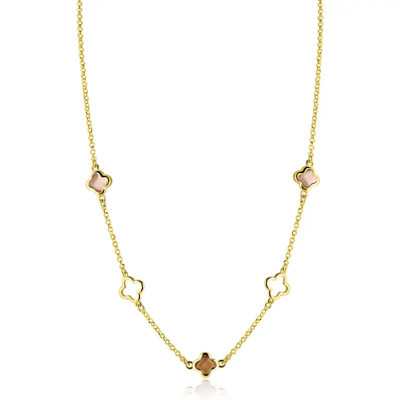 ZINZI gold plated zilveren collier 45cm ZIC2772