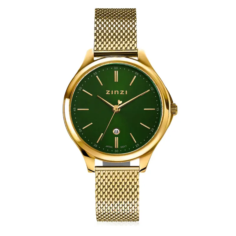 Zinzi Goudkleurig Horloge Gold Plated Ziw1035 M