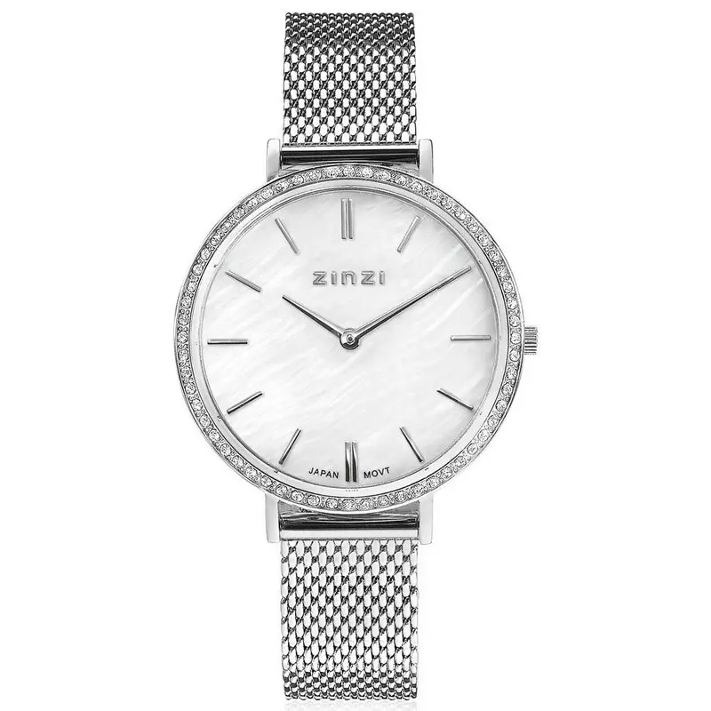 ZINZI Horloge met Witte Zirkonia ZIW1317