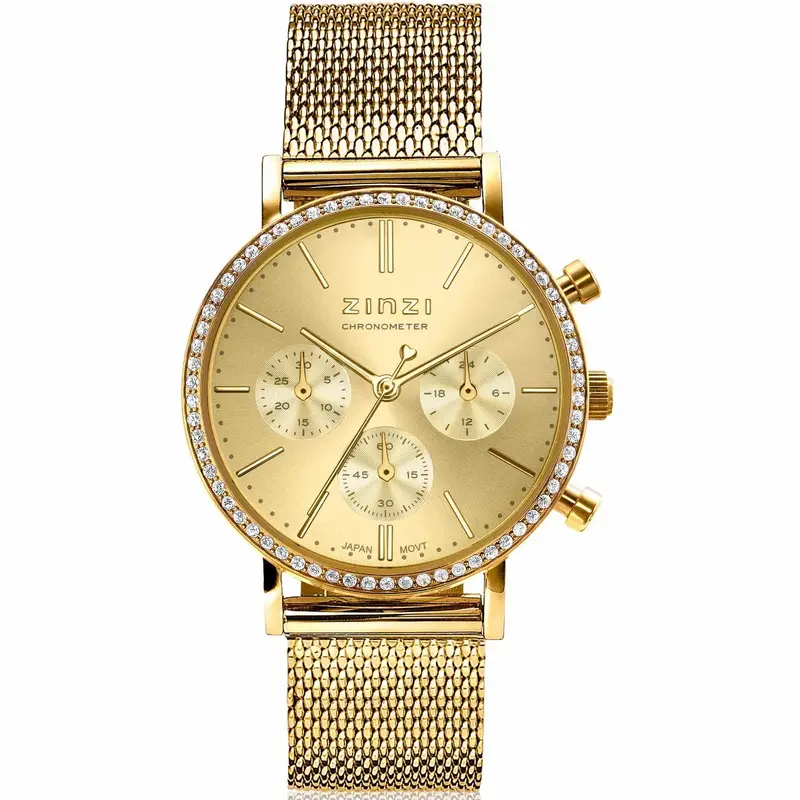 ZINZI Horloge met Witte Zirkonia ZIW1610