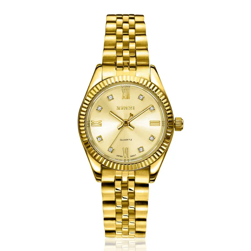 ZINZI Horloge met Witte Zirkonia ZIW2710