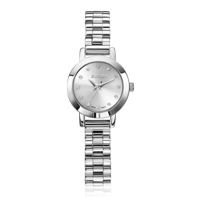 ZINZI Horloge met Witte Zirkonia ZIW3102