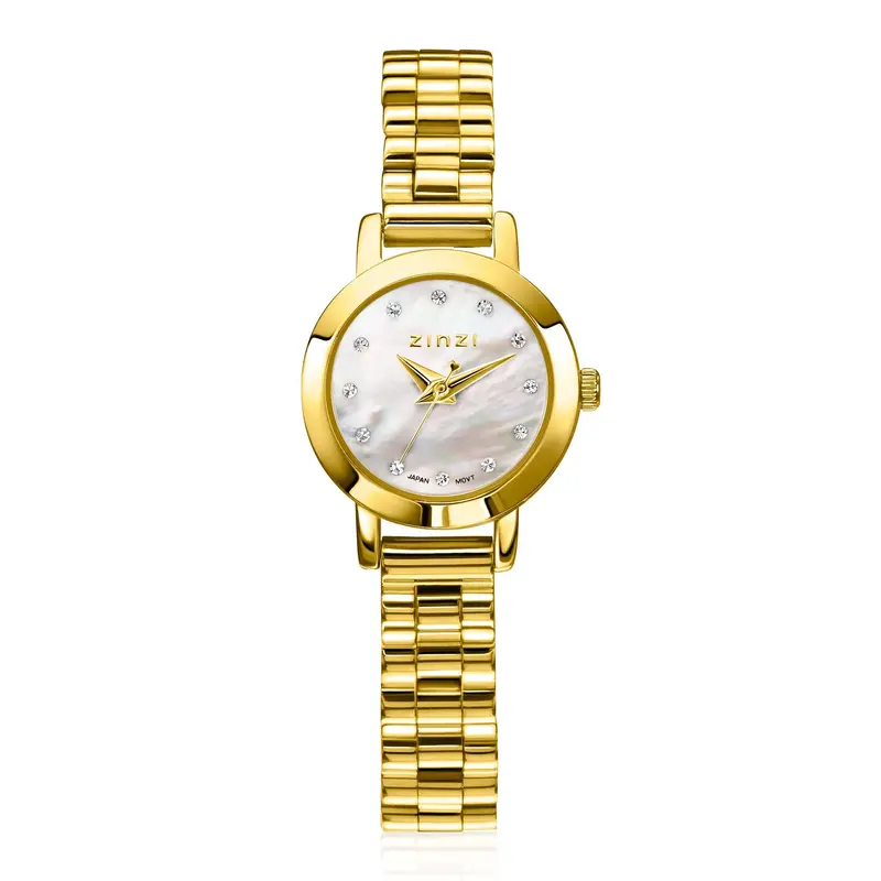 ZINZI Horloge met Witte Zirkonia ZIW3134