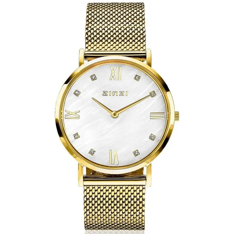 ZINZI Horloge met Witte Zirkonia ZIW548M