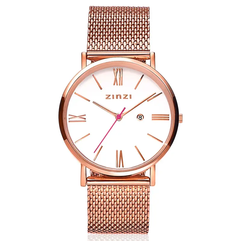 Zinzi Roségoudkleurig Horloge Gold Plated Ziw508 M